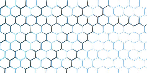 Fototapeta premium Seamless blue hexagonal pattern design with a technology texture creates a geometric honeycomb structure