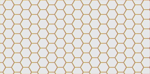 Seamless yellow honeycomb pattern is a sweet geometric design with hexagonal shapes, reminiscent of a bee's comb and nature's texture