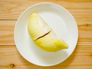 Rich yellow durian flesh