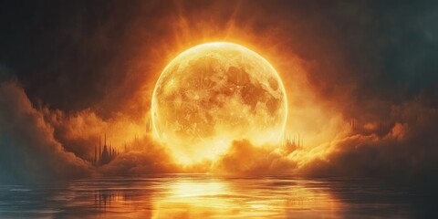 A contemporary poster design workspace with transparent creation tools and glowing designs, making impactful posters.