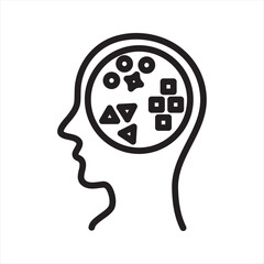 Unsupervised Learning Single Line Icon