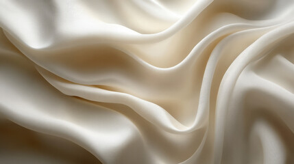 Obraz premium Flowing white fabric forms soft, natural curves in this minimal close-up image