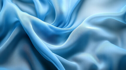 Obraz premium Light blue chiffon elements styled in soft, floating forms, designed as elegant fabric illustrations