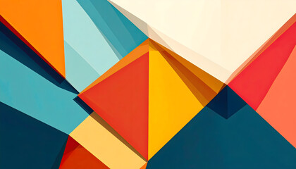 Colorful Overlapping Polygons Create a Dynamic and Abstract Composition Forming a Visually Engaging Backdrop for Creative Digital Projects and Graphic Designs