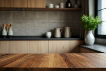 modern kitchen interior with table