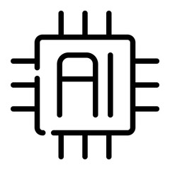 Obraz premium ai chip icon