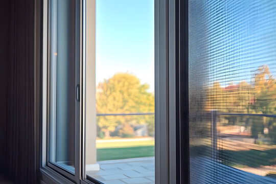 Sliding window with mosquito screen