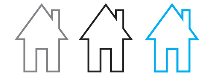 Fototapeta premium PrintWeb home flat icon for apps and websites