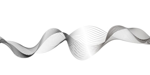 Vector glowing gray wavy tech lines modern abstract background. Technology wave lines with swirl, frequency sound wave, twisted curve lines with blend effect.