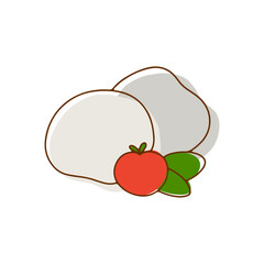 Mozzarella Cheese Illustration