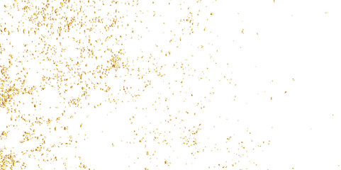 Vector gold particles confetti glitter on transparent background.  Gold sparks and doted golden glitter special light effect celebration background. 