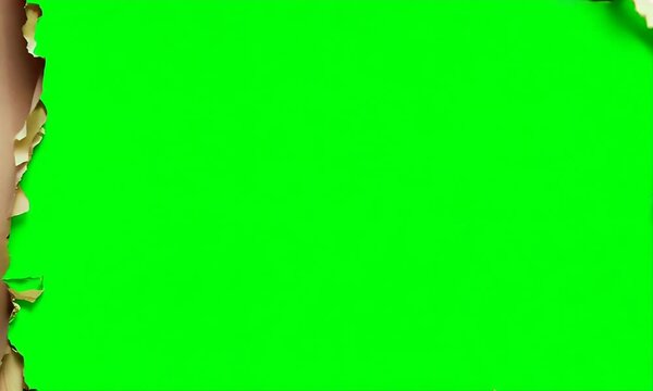Torn Paper Revealing Green Background: A Dramatic Image
