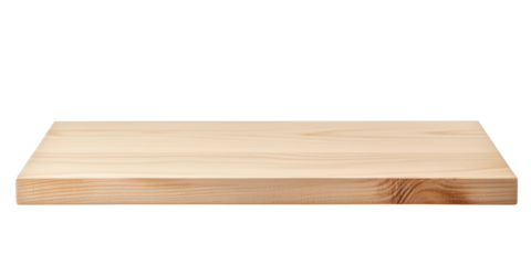 wooden board wand shelve isolated on white or transparent png