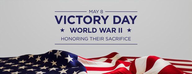 Victory Day Tribute: Honoring WWII Heroes with American Flag Design