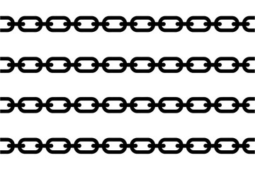 Seamless pattern of black chain links illustration