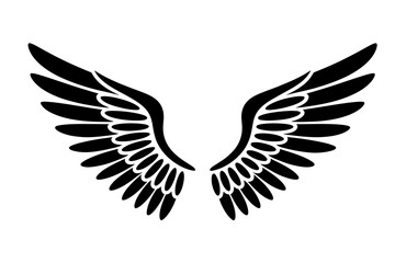 Black angel wings vector illustration design