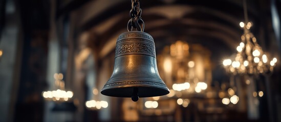 Ancient Church Bell Hanging in Cathedral