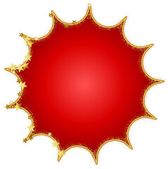 Luxury Red Gold Frame