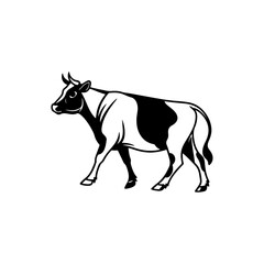 silhouette of a cows, black and white cow, silhouette of cow's icon vector illustration
cow silhouette vector
