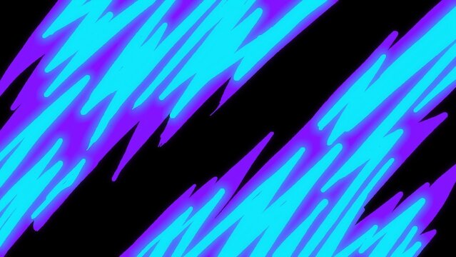 Hand Drawn Anime Cartoon Blue Fire Transition