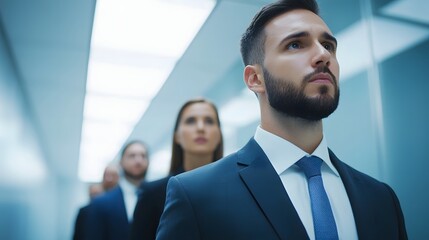 Group of professionals engaged in business and discussion