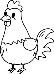 chicken farm doodle