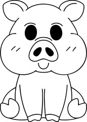 pig farm doodle