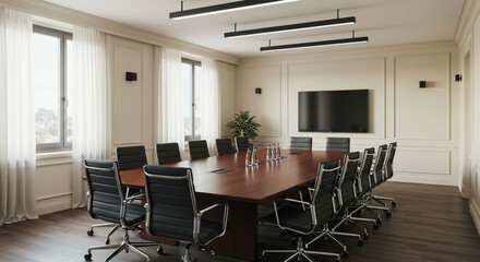 interior of a modern office, conference room interior, empty office, office