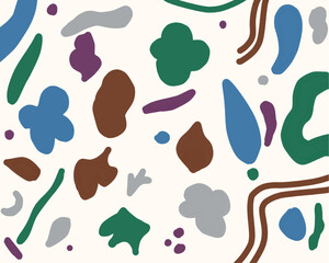 flower and Line abstract colorful