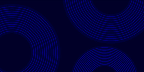 Abstract circle blue background. Modern simple blue geometric design.
