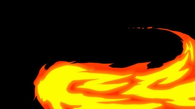 Cartoon Fireball Animated Transition