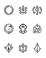 set of icons