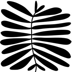 background leaves black and white