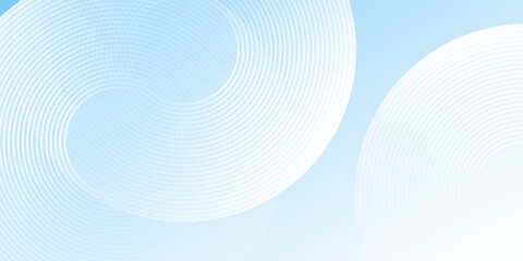 Modern banner background pastel colorful  blue and white gradations. Circle effect style geometric abstract design