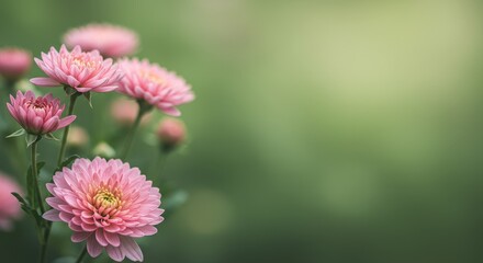Obraz premium Close-up of pink peony flowers in soft light