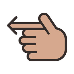 Hand Pointing Right Icon Representing Directional Guidance and Navigation