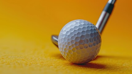 Golf Ball and Club Illustration