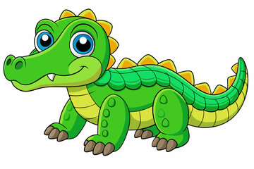Fototapeta premium A Cute Crocodile Vector art in Illustration on white Background