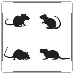 Mice silhouette, Mice illustration , Mice clipart, Mice vector , Mice icon , black Mice, Mice illustration on white background, Mice vector illustration ,