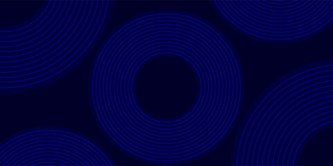 Abstract circle blue background. Modern simple blue geometric design.