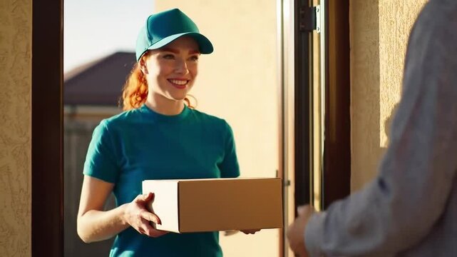 The courier girl helps to arrange a refund