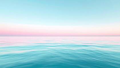 Obraz premium Tranquil ocean sunset reflection serene seascape nature photography calm waters wide-angle view serenity concept