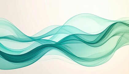 Fototapeta premium Fluid motion abstract waves digital art flowing design minimalistic background aesthetic perspective harmony in colors