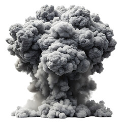 Gray Smoke Large Smoke Cloud Explosion Monochrome PNG