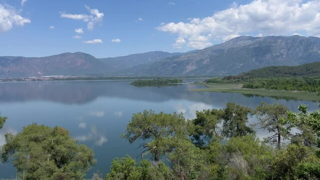 lake and mountains