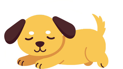 Sleeping dog cartoon vector illustration for tshirt print and   project designs 