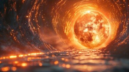 digital mentorship burnout, glowing orb floating alone in dim tunnel lined with unread messages 