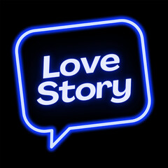 Vector text illustration for Love Story.