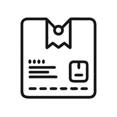 Product Label Icon Representing Packaging Information and Branding