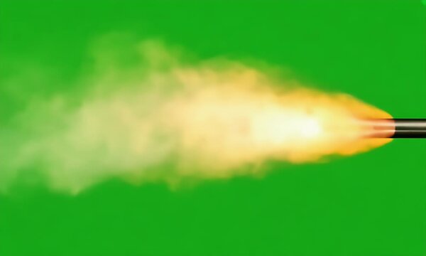 Gun Barrel Firing, Muzzle Flash, Bullet Ejection, Green Screen Stock Footage